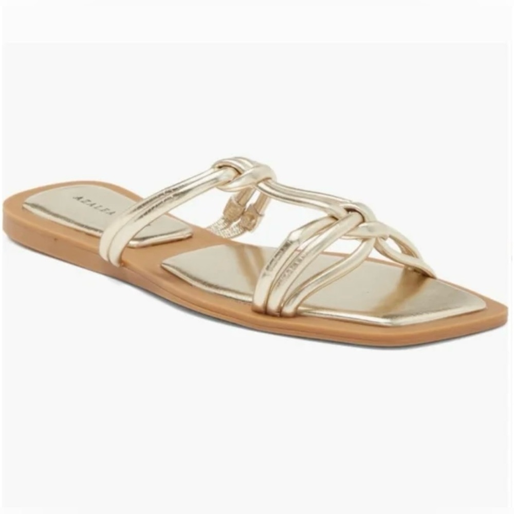 Azalea Wang Gold Women's Sandals NWT